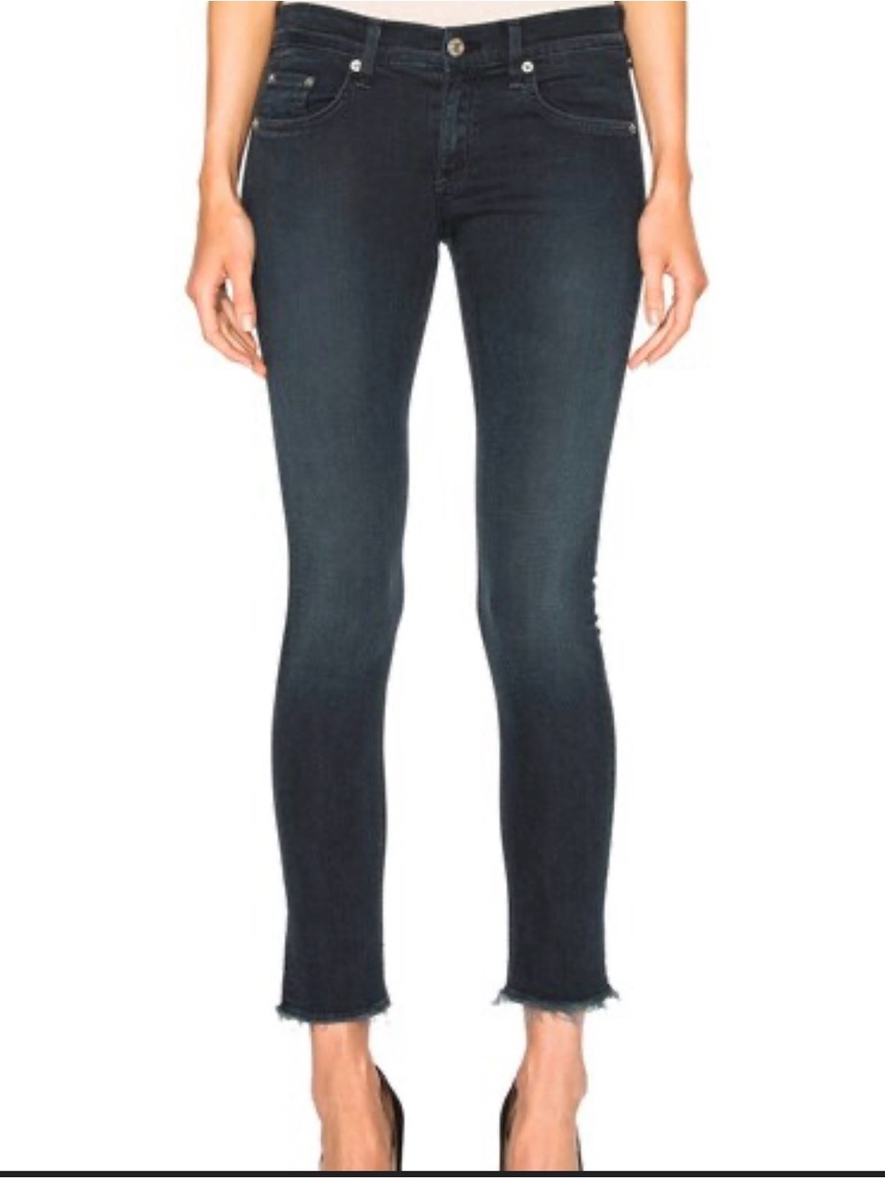 rag & bone Black Skinny Ankle Jeans